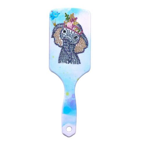 Peigne Imprimé De Dessin Animé Pour Bébé, Princesse Antistatique, Réduit La Perte De Cheveux, Outil De Coiffure Multifonctionnel, Brosse De Massage Pour Cheveux Avec Strass