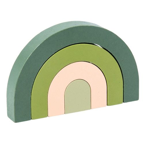 Blocs De Construction Arc-En-Ciel Pont Arc-En-Ciel Pour Enfants, Empileur En Bois, Jouet Bébé Couleur Cognitive Enfants Montessori Jouets Éducatifs En Bois