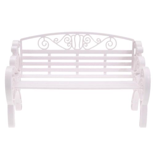 Chaise De Jardin Miniature Pour Maison De Poupée, Accessoires De Mobilier D'Extérieur, Banc De Parc Pour Maison De Barbie, Maison De Jeu, Maison De Jouets, Offre Spéciale