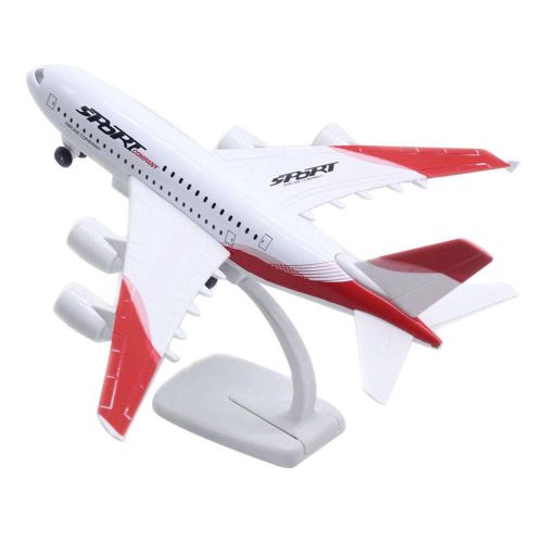 Jouets D'Avion De Simulation En Alliage Durable, 23cm, Avec Présentoir, Éclairage Musical, Modèle Airbus A380, Cadeaux Pour Enfants