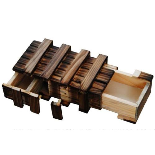 Boîte De Puzzle En Bois À Compartiment Magique Avec Tiroir Secret, Jouet Casse-Tête Drôle Et Éducatif Pour Bébé Et Enfant,