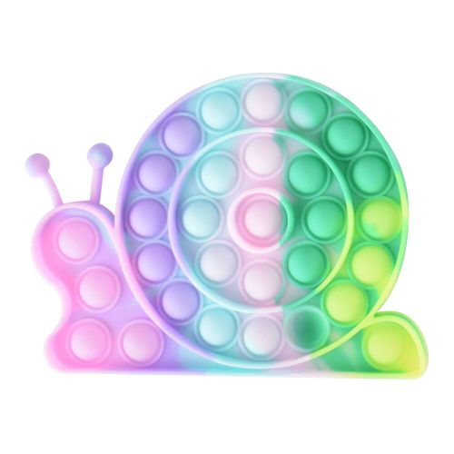 Macaron Arc-En-Ciel En Forme D'Escargot, Jouets Sensoriels, Anti-Stress, Pour Enfant Et Adulte, Fossette Simple