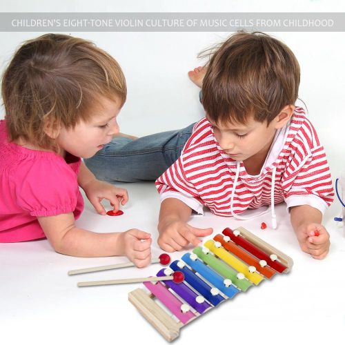Ensemble De Jouets Montessori En Bois, Octave Xylophone, Apprentissage, Éducation, Feuille De Pin, Alpinia, Amélioration Des Cellules De Musique, Cadeau D'Anniversaire Pour Bébé