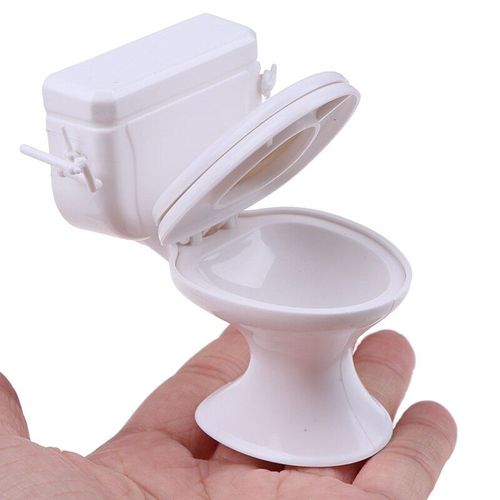 Meubles De Toilette Vintage Blancs, Pour Salle De Bain, Maison De Poupée Miniature Pour Bébé, Jouets, Accessoires De Poupées