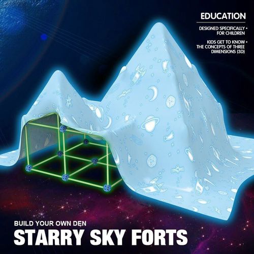 Kit De Construction De Château Pour Enfants, Kits De Tentes, Bricolage, Brille Dans La Nuit, 3d