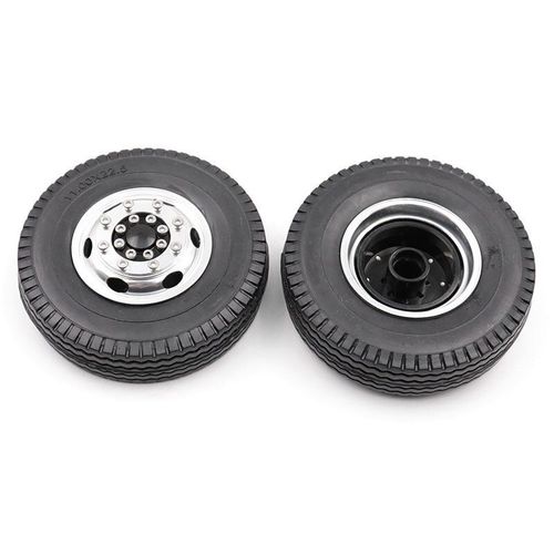 Roues Avant En Caoutchouc Avec Jantes, Pour Tracteur À Échelle 1/14 Et Camion-Remorque