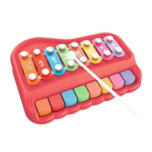 Piano Xylophone 2 En 1 Pour Bébé, Avec 8 Claviers Multicolores, Instrument D'Apprentissage Musical Éducatif Préscolaire, Jouet Cadeau