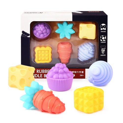 Balle Sensorielle Montessori Pour Bébé, Jouet Éducatif À Presser, En Forme Assortie