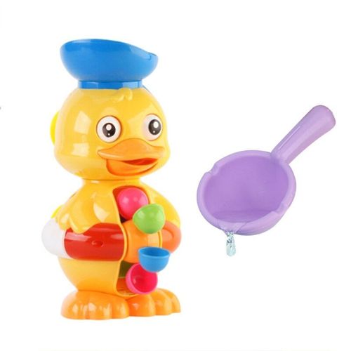 Jouets De Baignoire En Forme De Canard De Bain, Roue À Eau Rotative, Ventouses Fortes, Boule D'Eau Amusante Pour Les Tout-Petits Garçons Et Filles De 1 À 4 Ans