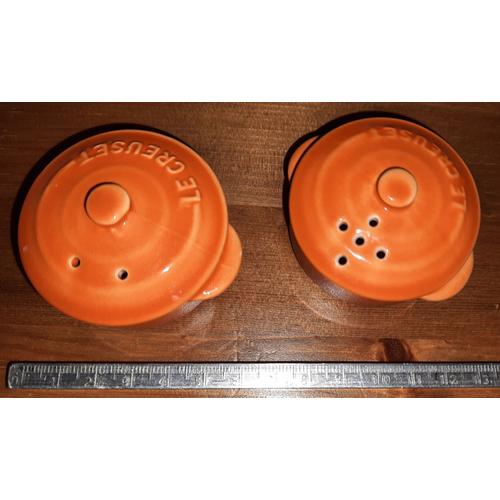 Duo Salière & Poivrière, Cocottes Orange " Le Creuset "