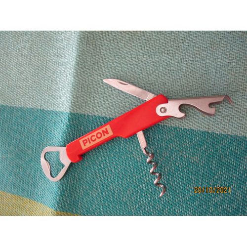 Tire-Bouchon Limonadier, Ouvre-Bouteille, Décapsuleur,Couteau "Picon" Col. Rouge