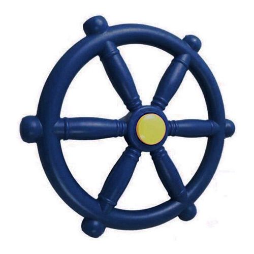 Volant D'Aire De Jeu Pour Enfants, Fixation De Volant De Balançoire, Roue De Bateau De Pirate Pour Gymnase De Jungle Ou Ensemble De Balançoire Bleu