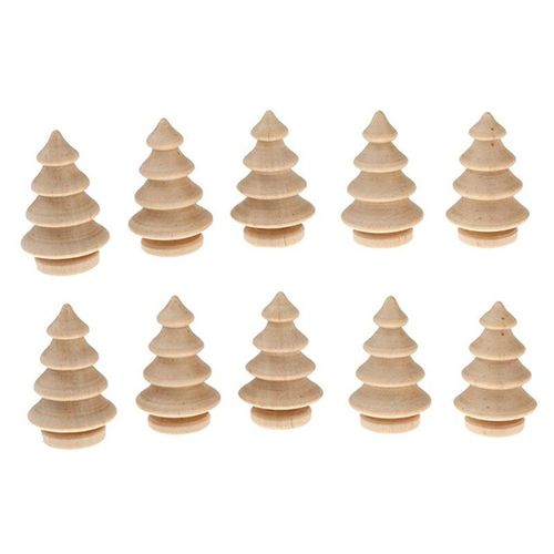 Poupées De Cheville En Bois Inachevé, 10 Pièces, Arbre De Noël Vierge, Bricolage Artisanat, Garniture De Gâteau, Jouet Imprimé Pour Enfants