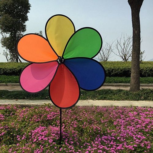 Moulin À Vent Coloré Arc-En-Ciel, Moulin À Vent Drôle Pour Bébé, Décoration De Jardin Et De Cour D'Extérieur