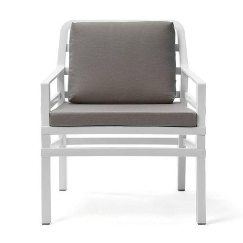 Nardi Fauteuil D'extérieur Aria Garden Collection (Blanc / Gris Sunbrella - Pplypropylène / Tissu Acrylique)