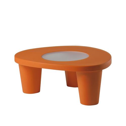 Slide Table Basse Low Lita Table (Orange - Polyéthylène / Verre)