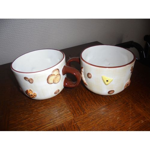 2 Tasses Petit Déjeuner