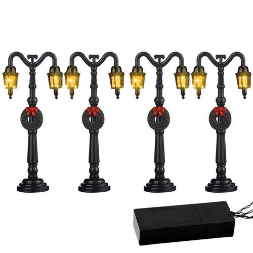Mini Lampe De Noël, 4 Pièces, Lanterne Féerique, Pour Train, Rue, Accessoires Pour Maison De Poupée