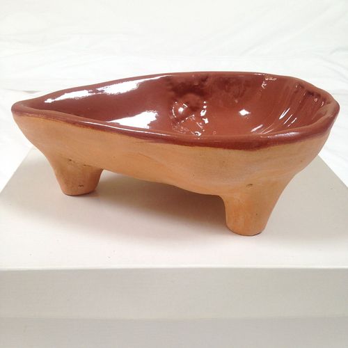 Art Populaire Alsace - Moule Tripode Coeur - Soufflenheim Pm 25 Cm