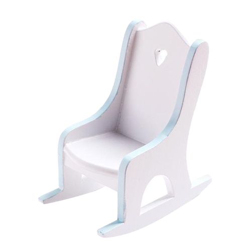 Maison De Poupée En Bois, Échelle 1:12, Modèle De Chaise De Noël, Mini, À Bascule, Pour Décoration De Maison De Poupée