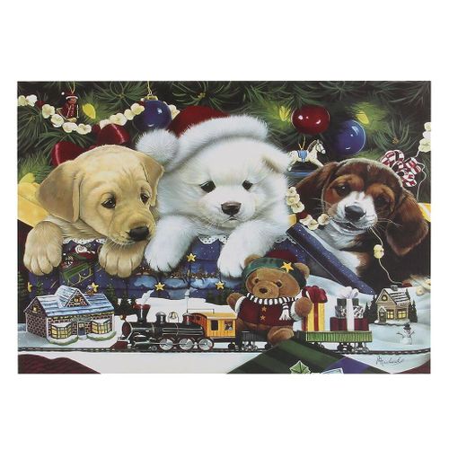 Puzzle De Noël Pour Enfants Et Adultes, 1000 Pièces, Chiot, Jouet, Cadeau