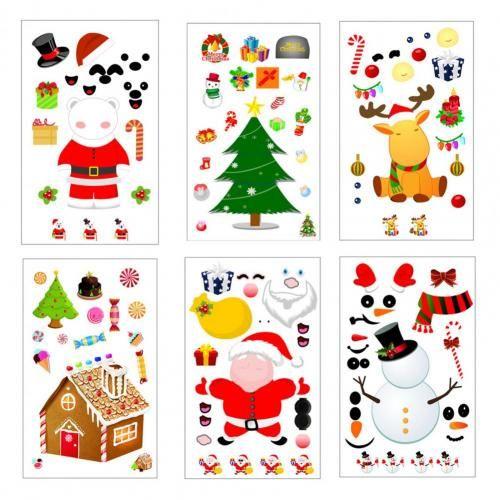 Autocollant De Fenêtre De Noël En Pvc, Autocollant Mural Statique De Grande Taille, En Flocons De Verre Du Nouvel An, 6 Pièces/Ensemble