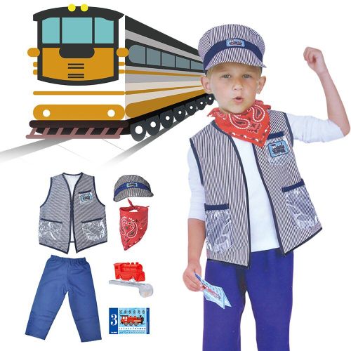 Costume De Conducteur D'Ingénierie De Train Pour Enfants, Costume De Spectacle De Bal, Équipement De Cosplay, Accessoires, Jouet De Simulation