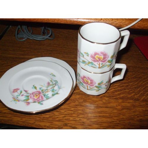 2 Paires Tasses En Veritable Porceliane