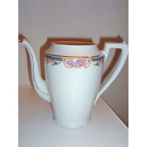 Verseuse Porcelaine Limoges J. C., Frise Fleurie