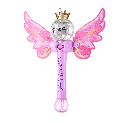 Pistolet À Bulles Magique Brillant, Baguette Magique, Jouets D'Extérieur Pour Bébé Fille, Couronne De Princesse, Machine À Souffler Les Bulles Électrique, Cadeaux Pour Fille