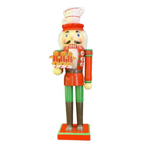 Casse-Noisette En Bois Coloré 35cm, Marionnette En Noyer Imprimée De Dessin Animé, Gâteau Pour Homme, Décoration De Noël Pour La Maison, Fête De Vacances