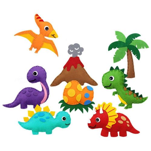 Kit De Couture D'Animaux Pour Enfants, Feutres, Jouets De Dinosaures, Artisanat Pour Garçons Et Gi