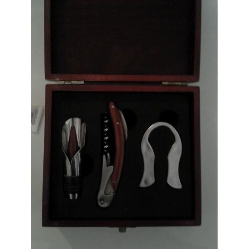 Coffret Bois Accesoires Pour Vin