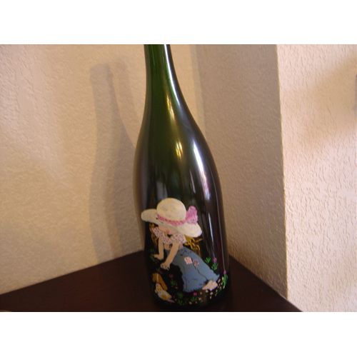 Bouteille Verre 1,5 L Peinte À La Main
