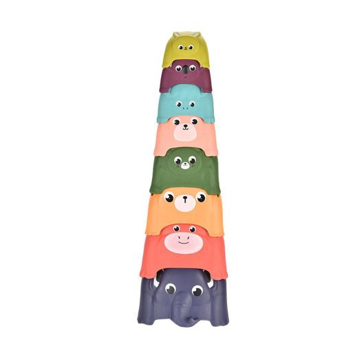 Jouets Éducatifs Montessori Pour Bébés, Jouets De Bain Empilables, Gobelets, Animaux, Apprentissage Précoce, Jouet Éducatif Pour Tout-Petits, Anniversaire, Noël