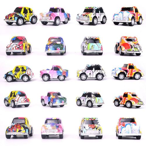Mini Voitures Graffiti Colorées, 8 Pièces, Jouets De Course Durables, Portables, Cadeaux De Noël Pour Enfants, Cadeaux De Fête