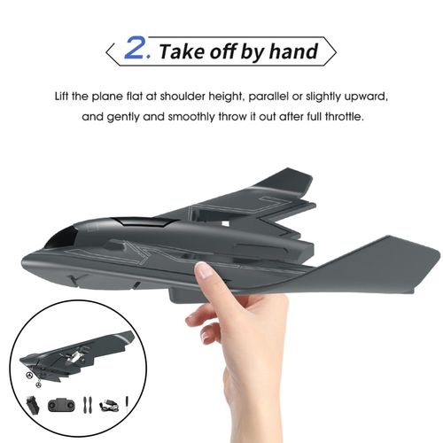 Avion Radiocommandé Rtf, 2 Canaux, Bombardier B2, Cadeau De Noël, Pour Débutants, Enfants Et Adultes