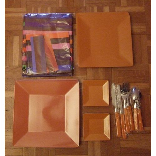 Service Assiettes Couverts Pour 2