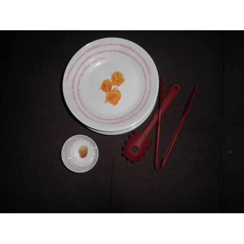 Service De Table Mélamine (Motifs Pâtes)