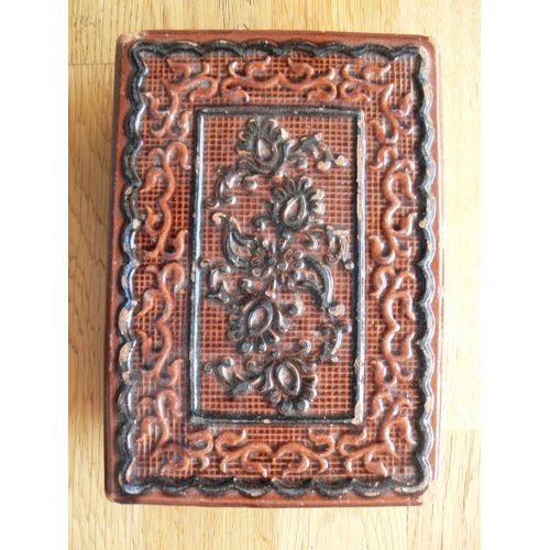 Céramique P. Zeiller - Lunéville. Ancien Dessous-De-Plat En Céramique Marron