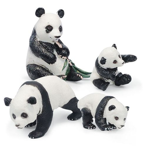 Figurines De Panda Réalistes, 4 Pièces, Pot De Fleur, Plante De Jardin, Bonsaï, Décoration De Maison De Poupée
