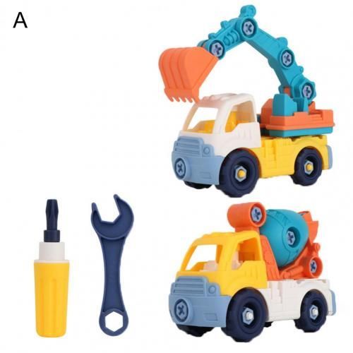 Véhicule De Construction Abs, Jouet D'Ingénierie Détachable, Facile À Utiliser, Jouet Pour Enfants, Fête D'Anniversaire, Bricolage, Véhicule D'Assemblage Bébé