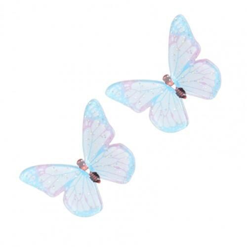 Pendentifs En Forme De Papillon, 2 Pièces, Matériaux Décoratifs De Mode, Artisanat, Bijoux, Bricolage, Ornement De Dessin Animé Pour La Photographie