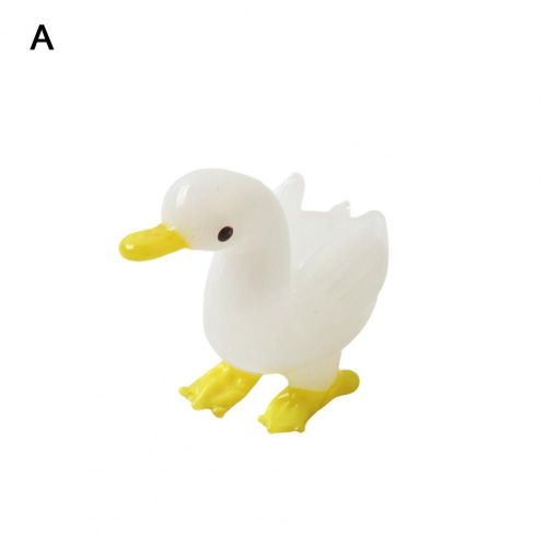 Modèle D'Oie Créatif Haute Simulation, Décoration De Bureau Exquise, Cadeaux Pour Enfants, Mini Cygne Artificiel En Verre, Ornements Pour Cadeaux