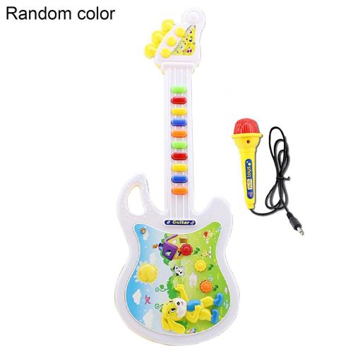Jouet De Guitare Pour Bébé, Adorable Illumination Musicale, Fiable, Apprentissage Précoce, Musique Multifonctionnelle, Léger, Fournitures Pour Bébé