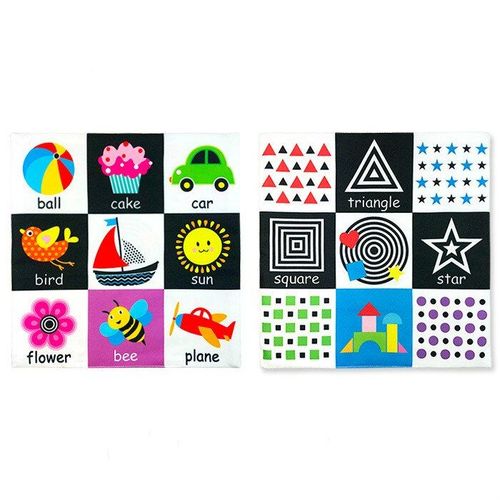 Livre De Journal Carré En Tissu Pour Bébé, Apprentissage Précoce, Développement Cognitif, Livres Sonores, Activités Dépliables, Jouets