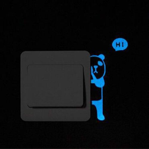 Autocollant Mural Lune Étoiles Fluorescentes, Dessin Animé, Bricolage, Pour Interrupteur, Lueur Dans La Nuit, Jouets, Autocollants Muraux Pour Chambres D'Enfants, Décoration De La Maison