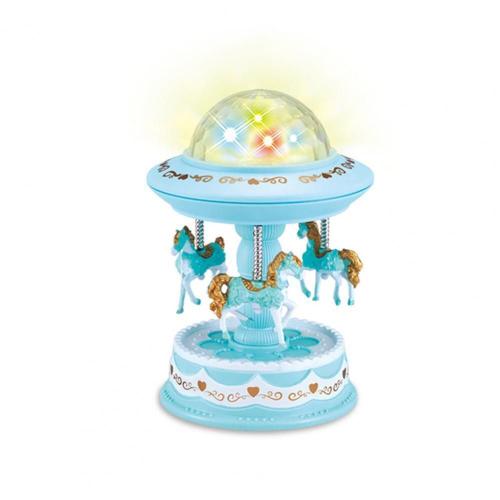 Boîte À Musique Carrousel Avec Lumières Cheval Rotatives, Projecteur Pour La Maison, Boîte À Musique Manège, Cadeau De Saint-Valentin, Noël, Anniversaire