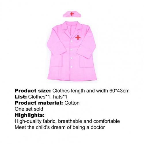 Costume D'Infirmière Et De Médecin Pour Enfants, Uniforme D'Halloween, Vêtements De Cosplay, Manteau Croisé, Fête Fantaisie Cosplay