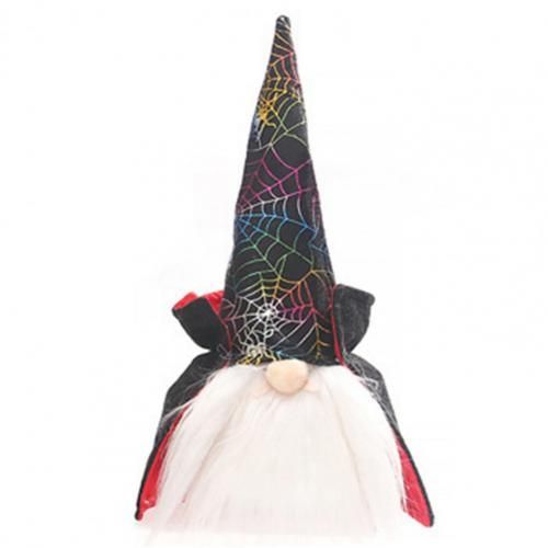 Poupée Naine Créative À Motif D'Araignée, Cadeau Décoratif Exquis Avec Cape, Sans Visage, Avec Lampe Pour Halloween